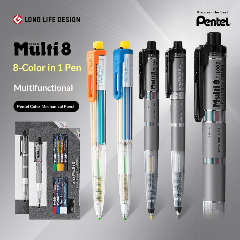 Staedtler Pencil Lumocolor - Pentel Multi 8 Wielofunkcyjny Kolorowy Ołówek